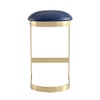 Manhattan Comfort Aura Bar Stool in Blue and Polished Brass BS006-BL